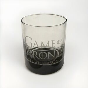 Game of Thrones Final Season Black & Clear Whiskey Rocks Tumbler Glass 10oz